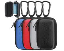 Woanger Hearing Aid & Inhaler Hard Case 4 Pack Zipper Travel Holder