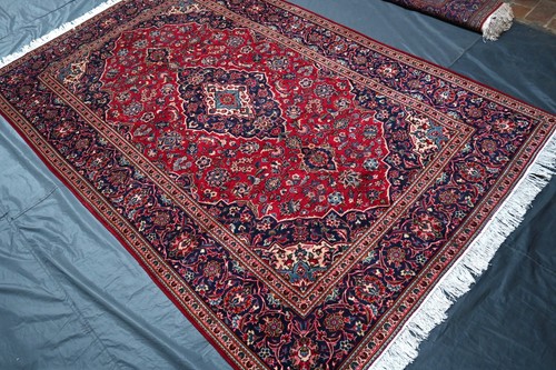 Fine Antique Caucasian Oriental Rug 7x10 Hand Knotted Heris Kazak Vintage Carpet