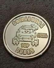 Tmnt Turtles In Time Gold Coin 1up Tmnt Pizza Power NECA Loot Crate Arcade 