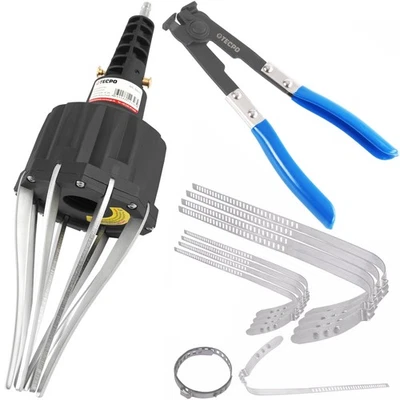 TECPO MANGUITOS DE EJE AIRE COMPRIMIDO EXTENSOR PINZAS DE SUJECIÓN 8 ABRAZADERAS FUELLE