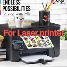 25 pcs Waterproof Printable Vinyl Sticker Paper for Laser Printer Size 8.5"x11"