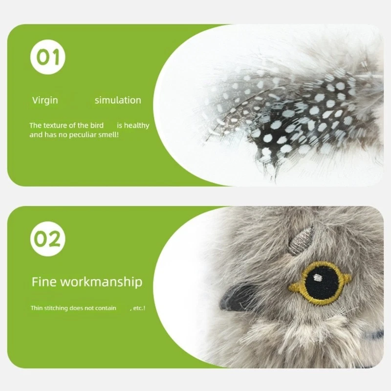 Realistic Chirping Bird Toy Teaser ABS For
