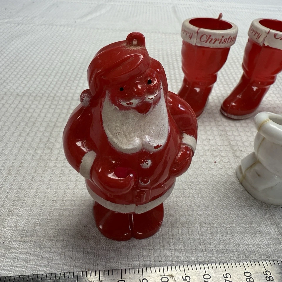 Rosbro Botas de Plástico Duro Muñeco de Nieve y Medias Adornos Años 40/50 Contenedor de Caramelos Foto 3 de 4