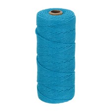 2mm x 186 Yard Bright Blue Natural Cotton Macrame Rope, 2 Strands