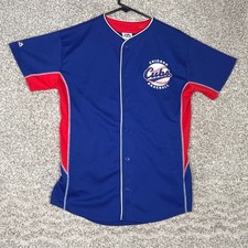 Majestic Chicago Cubs Jersey Rizzo 44 Youth Baseball Blue Red XL