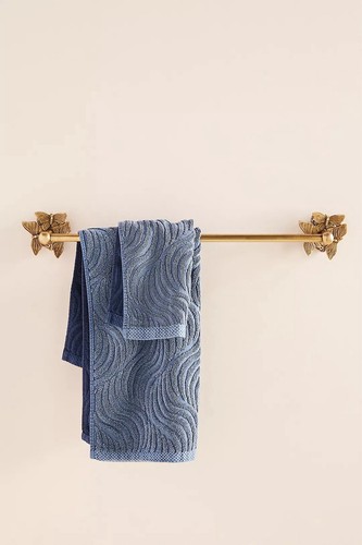 Anthropologie Melody Towel Bar Brass Whimsical Butterflies NWT - 第 1/3 張圖片