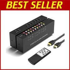 RCA to HDMI Converter, 6 Port 1080P/720P AV Adapter