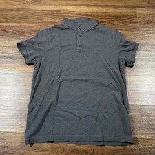 Charles Tyrwhitt Jermyn Street London Cotton Polo Shirt Gray Short Sleeve Mens M