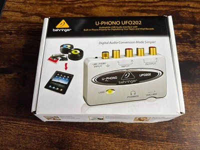 Behringer U-Phono UFO202 Audiophile USB/Audio Interface with Built-in Phono