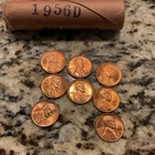 Set of 8 Lincoln Wheat Small Cent 1956-D Bronze RD Business Strike Denver US