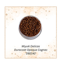 Miyuki 11/0 Delica Seed Beads DB2142 Duracoat Opaque Cognac 5 Grams