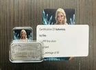 Sexy! Icy Elsa 1 Oz .999 Silver Color Art Bar +COA 50 Minted *NR*