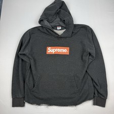 Supreme Box Logo Hoodie Mens Medium M Charcoa...