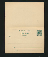 Marshall-Inseln, 5 Pfg. Ganzsachen-Karte + Antwort , ungebraucht  (F88)