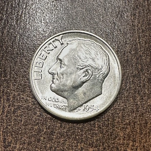 Very Choice BU 1954-S Roosavelt Dime 90% Silver (0.07234 Troy Ounce)
