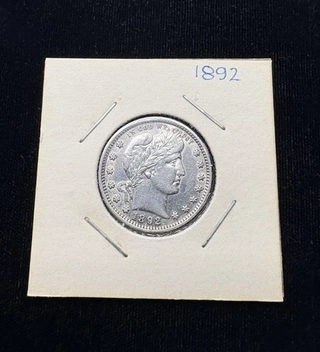 1892 - United States - Barber Quarter 25C - Early American Silver .900 MINT CNDT