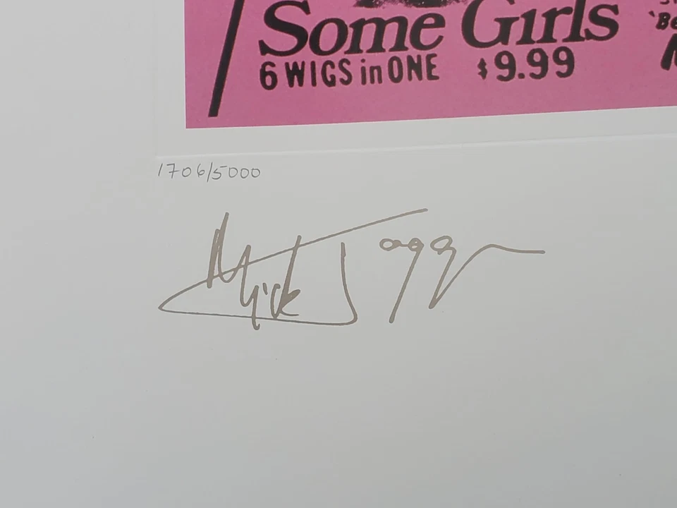 Facsímil litográfico de algunas chicas de los Rolling Stones firmado por la banda #1706/5000 Foto 4 de 4