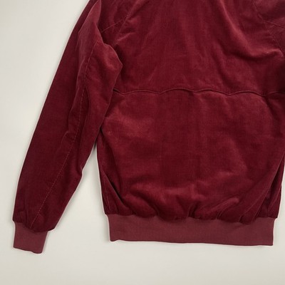 Baracuta Men's G9 Corduroy Harrington Jacket Burgundy Size 38