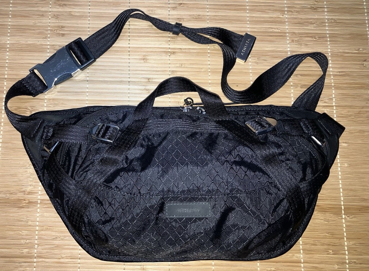 Athleta Excursion Belt Bag Medium Black Nylon Waist Pack Unisex Brand New Athleta Excursion Crossbody Ripstop Nylon Belt Waist Bag  main image 4