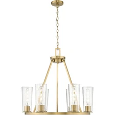 Z-Lite 826-6MGLD Titus 6 Light 26 inch Modern Gold Chandelier Ceiling Light