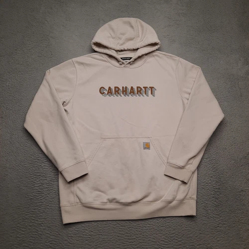 OFF WHITE Carhartt Felpa con Cappuccio Uomo Grande Off White Rain Defender Felpa Pile Sciolta 105944