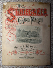 1899 Studebaker Grand March Sheet Music Carriage Wagon Advertising Auto 1899 Studebaker Grand March Sheet Music Carriage Wagon Advertising Auto