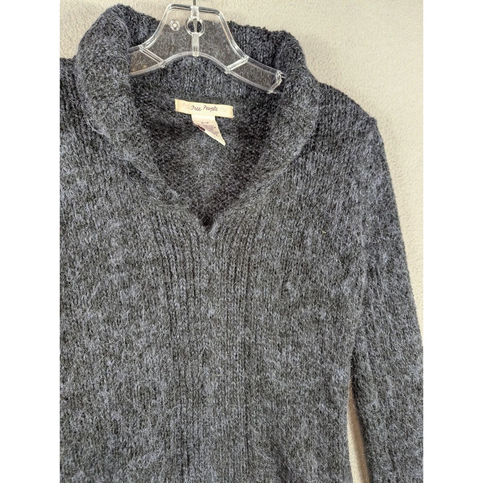 Vestido Suéter Free People Mujer Talla S/P Gris Acrílico Mezcla Mohair Tejido Exterior Foto 4 de 4