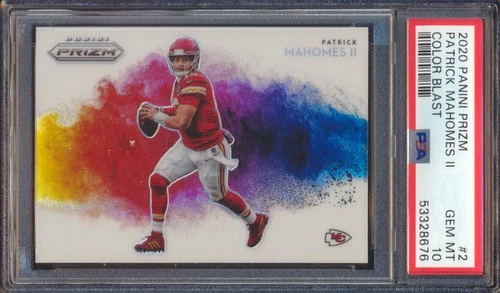 2020 PANINI PRIZM PATRICK MAHOMES #2 COLOR BLAST PSA 10!