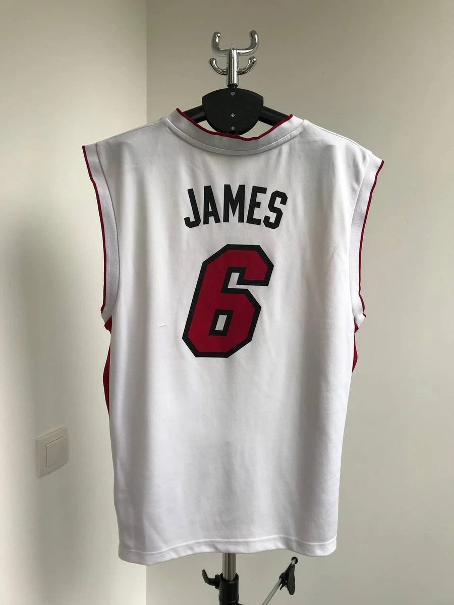 MIAMI HEAT BASKETBALL SHIRT JERSEY ADIDAS sz S MEN 6 LEBRON JAMES