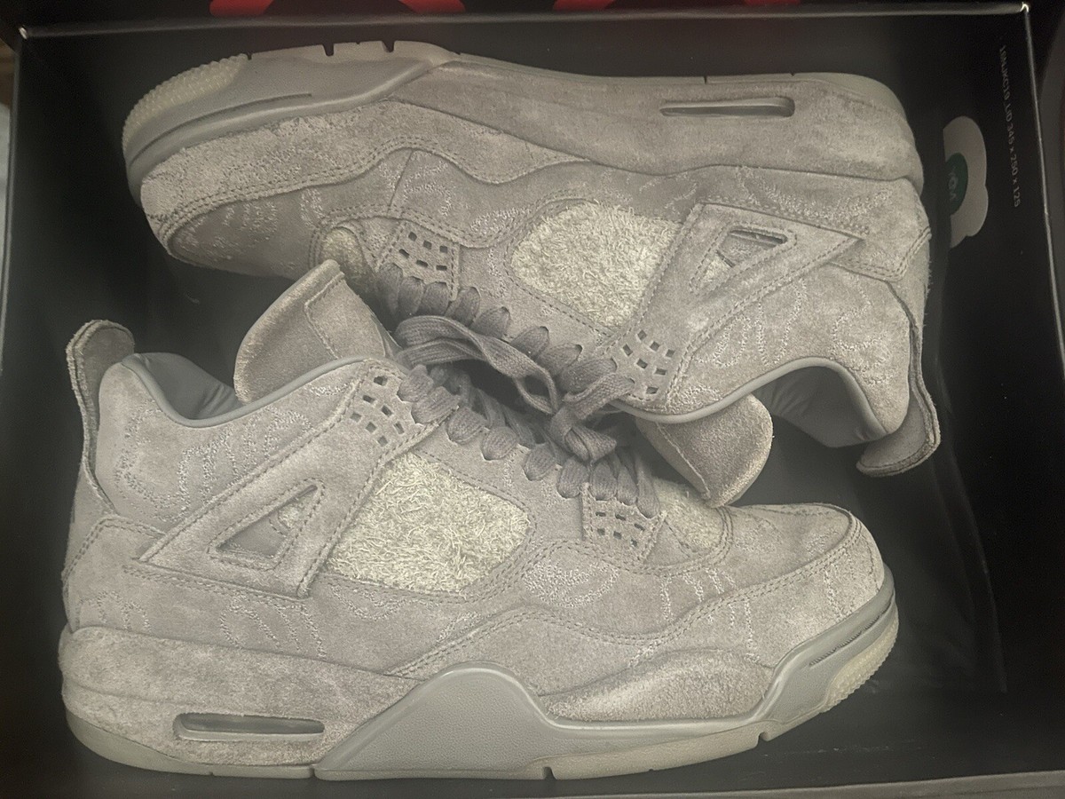 Size 10 - Jordan 4 Retro x KAWS Cool Grey 2017 685068920424| eBay