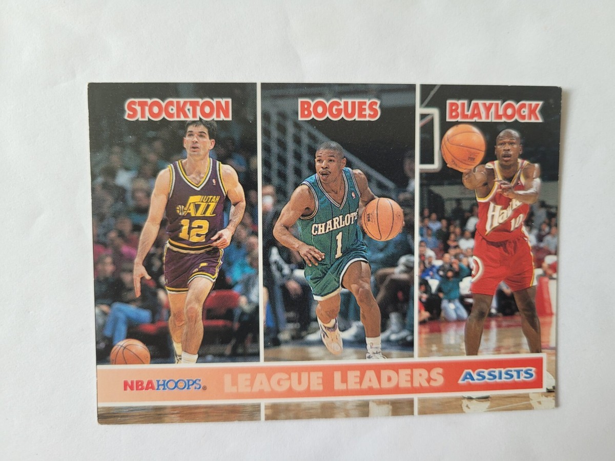 専用 NBA サプライズ 3点 1994-95 SKYBOX Card #253 League Leaders Assists STOCKTON