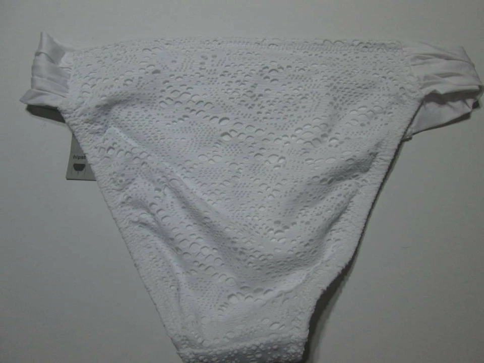 Nuevo con etiquetas Traje de baño Mossimo para mujer talla L parte inferior de bikini blanco con ojales Foto 2 de 4