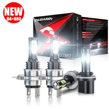 For Hyundai Santa Fe 2002-2006 Combo 9003 H4 880 LED Faro antiniebla 4 bombillas