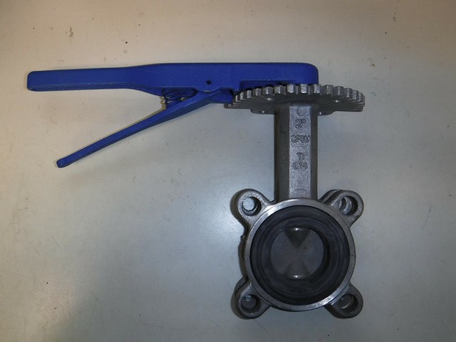 ABZ SS CF8M BUTTERFLY VALVE SIZE 2" 150PSI LOCKING HANDLE NEW UNUSED | eBay