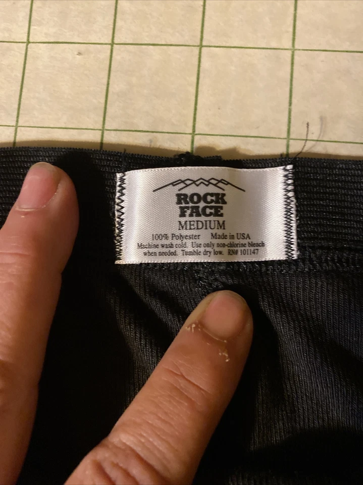 Rock Face Level 1 drawers Medium Black Pants Long John's Bottom Polyester USA - Image 2 of 4