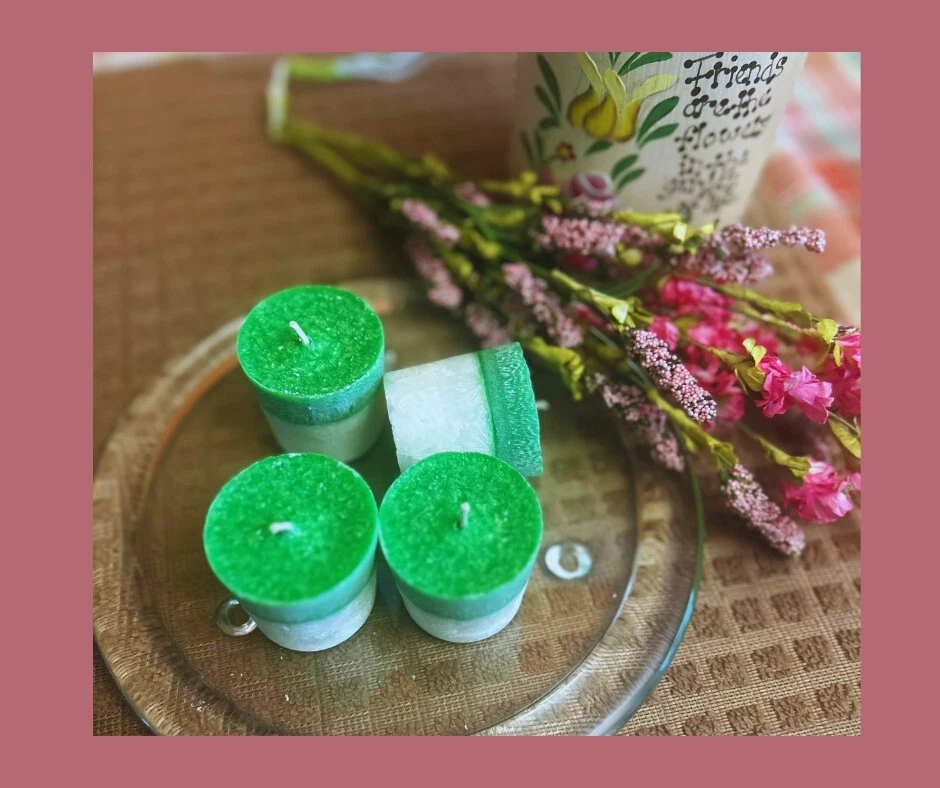  Juego votivo de cera natural de pera de huerto - vegano - votivos decorativos - velas perfumadas Foto 4 de 4