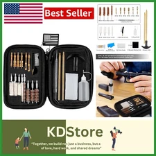 Complete 25-Piece Gun Cleaning Kit with Laser Engraved Size Labels & Accessories