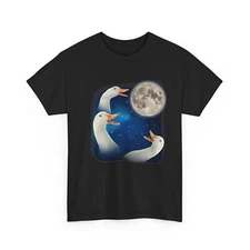 Ducks Shirt, Three Ducks with Moon Shirt, Ducks Animals Lovers T-shirt 