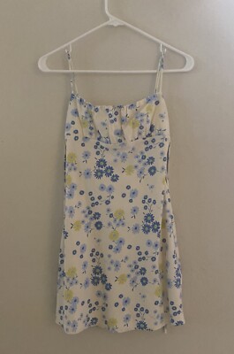Zara NEW Multicolor Floral Linen Blend Adjustable Straps Mini Dress Size XS  | eBay