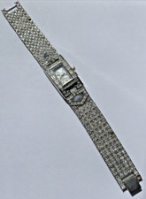 Picador wristwatch with silver studded jewellery clasp strap & pearlescent face