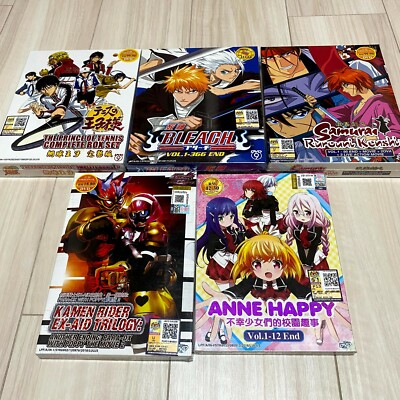 Japan Anime DVD Set Die Prince Von Tennis, Bleach, Samurai Rurouni Kenshin, Etc