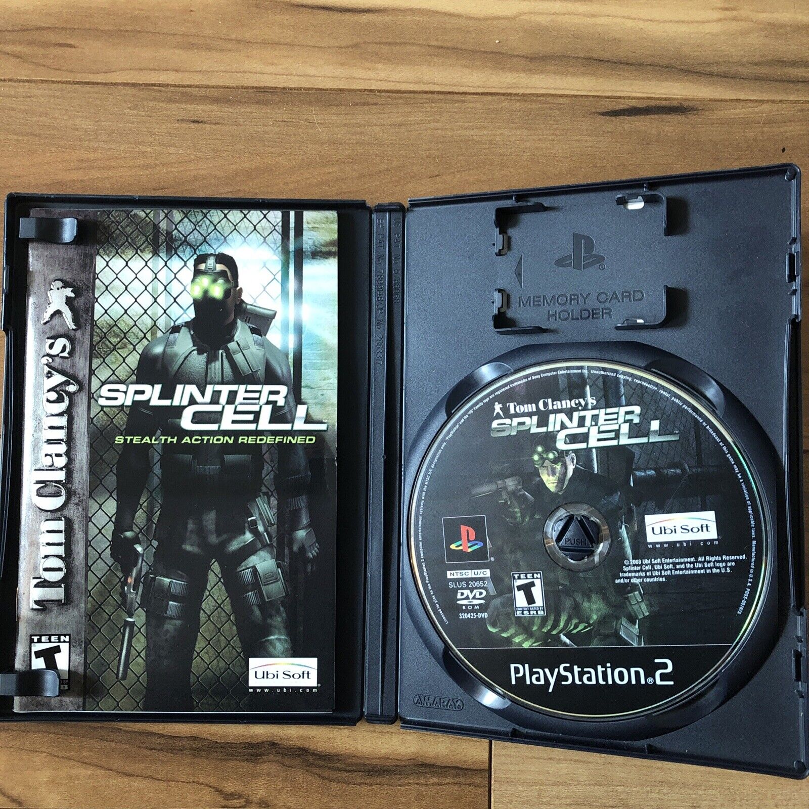 Tom Clancy's Splinter Cell Stealth Action (Sony PlayStation 2 PS2) MANUAL  ONLY