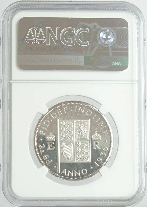 UK Edward VIII 1936 FANTASY Silver-plated pied-foil coin 2012 NGC PF64 - Image 2 of 2
