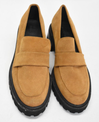 Aerosoles Rodney Platform Suede Loafers Slip On Chunky Soles Womens Size 9M
