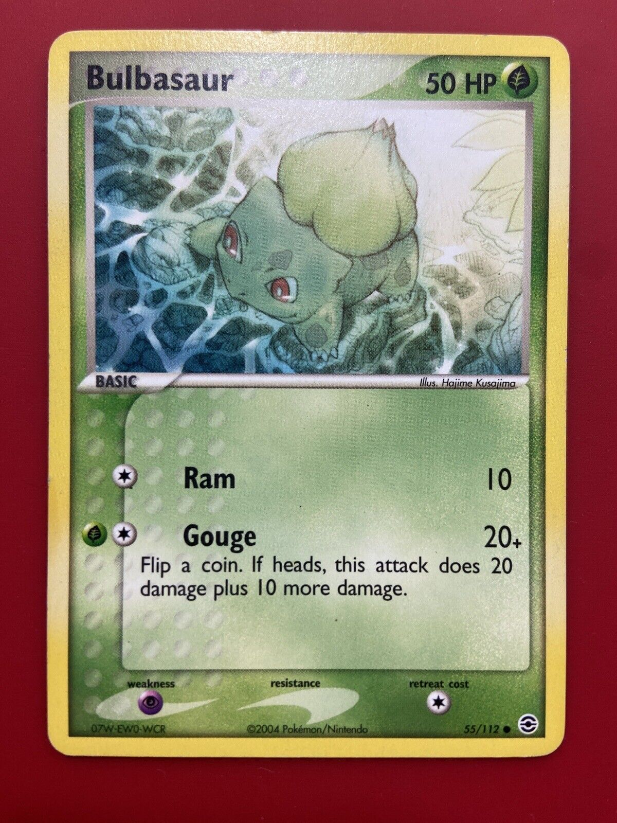 2004 POKEMON EX FIRE RED & LEAF GREEN SET BULBASAUR CARD 55/112