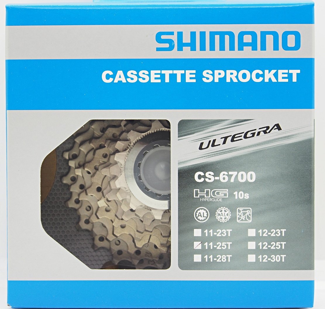 Cassette Shimano Ultegra CS-6700 10 Vitesses, 11-25 Dents, Argent, Neuve Pour Vélo De Route