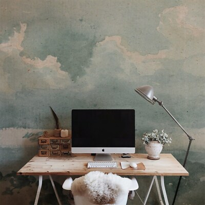 Vintage Clouded Sky Scene Wallpaper removable Repositionable self adhesive Art