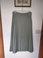 Gonna midi plissettata Stradivarius verde salvia antico M 