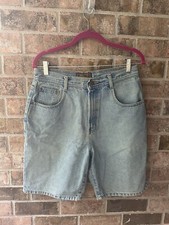 Vtg Structure Jean Shorts Made In USA Blue Denim Faded Urban Wear Y2K Men 33 EUC