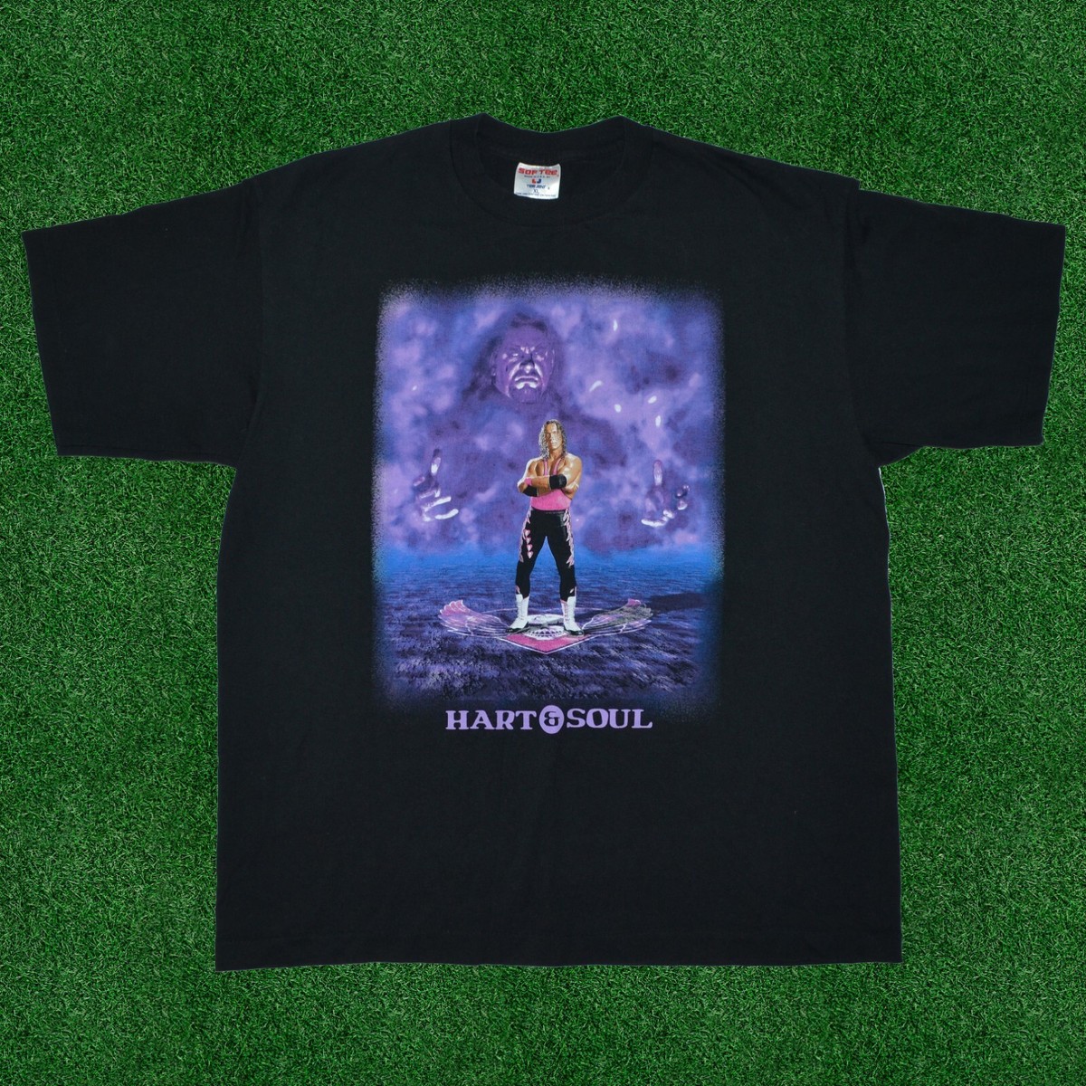 VTG WWF Summerslam 1997 T Shirt size XL Brett Hart vs Undertaker
